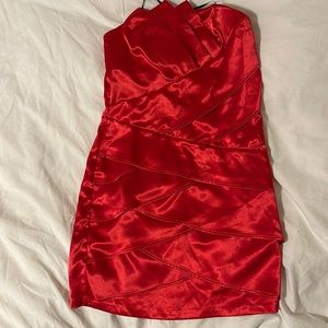 Short red dress